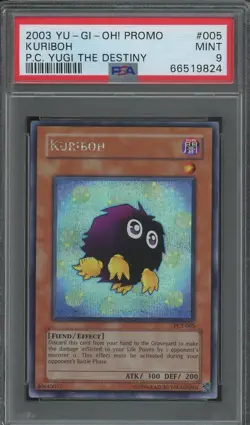 Yugioh Kuriboh PCY-005 Graded PSA 9 MINT Secret Rare Yugi The Destiny PC Game - Image 1
