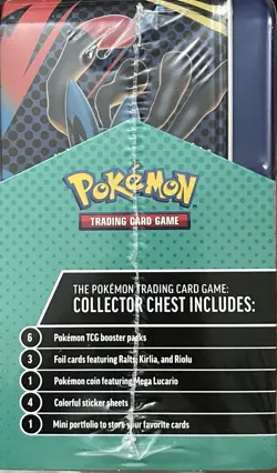 2025 Pokemon TCG Collector Treasure Chest Lunch Box Tin Q4 New & Sealed - Image 5