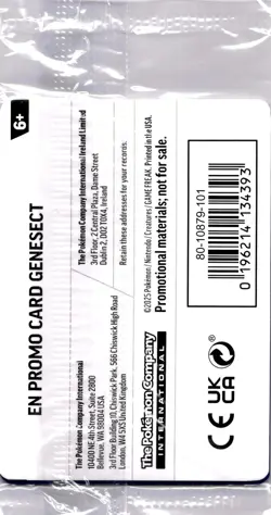 Pokemon Genesect 008/094 Phantasmal Flames Stamped Promo SEALED NM - Image 2