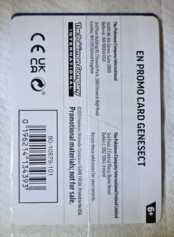Pokemon TCG Genesect 008/094 Phantasmal Flames Stamped Cosmos Holo Promo SEALED - Image 2