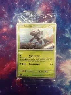 Sealed Pokemon Genesect 008/094 Phantasmal Flames Logo Holo Stamped Promo - Image 1
