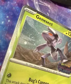 Sealed Pokemon Genesect 008/094 Phantasmal Flames Logo Holo Stamped Promo - Image 3