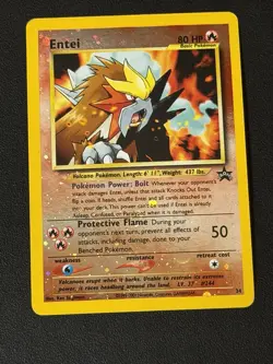Pokemon TCG Entei #34 Black Star WOTC Movie Promo Reverse Holo - Image 1