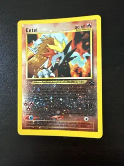 Pokemon Entei #34 Black Star TCG Reverse Holo WOTC Movie Promo LP/NM Condition - Image 1