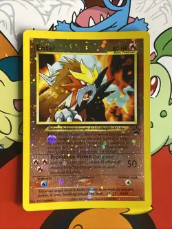Pokemon TCG WOTC Entei 34 Movie Black Star Promo Reverse Holo LP+ - Image 1