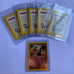 5x Entei Pokemon Black Star Promo 34 Sealed Movie Promo Lot Vintage WOTC Pokemon - Image 1