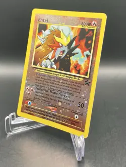 Entei 34 *SWIRL* Black Star Movie Promo Reverse Holo Vintage WOTC Pokemon TCG - Image 2