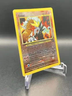 Entei 34 *SWIRL* Black Star Movie Promo Reverse Holo Vintage WOTC Pokemon TCG - Image 3