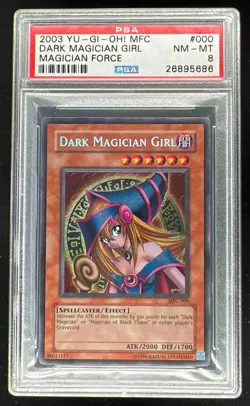 2003 Yu-Gi-Oh! Magician's Force #MFC-000 Dark Magician Girl PSA 8 - Image 1