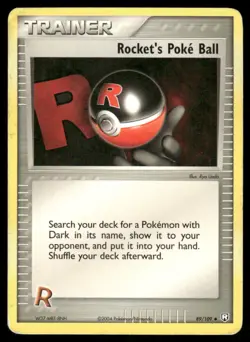 Pokemon Cards Rocket's Poke Ball 89/109 Team Rocket Returns Uncommon HP - Image 1