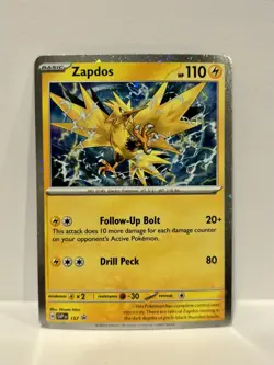 Zapdos SVP 157 Pokemon Scarlet Violet Black Star Promo Cosmo Holo NM - Image 1