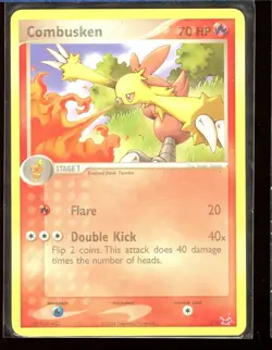 Combusken Low Gray Ink Error Misprint Ex/NM 2/10 EX Latias Trainer Kit Pokemon - Image 1
