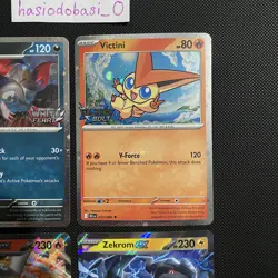 Pokemon Zekrom ex Reshiram ex Victini & Zoroark Black bolt & White Flare Stamped - Image 3
