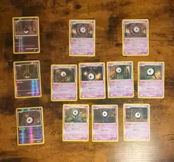 Unown Diamond & Pearl Series TCG Pokemon Lot 3 Reverse Holos + 9 non-holos MP-LP - Image 1