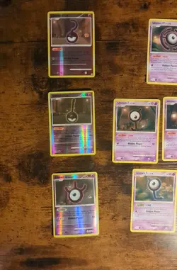 Unown Diamond & Pearl Series TCG Pokemon Lot 3 Reverse Holos + 9 non-holos MP-LP - Image 2