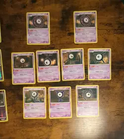 Unown Diamond & Pearl Series TCG Pokemon Lot 3 Reverse Holos + 9 non-holos MP-LP - Image 3