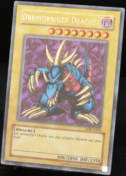 Yu-Gi-Oh! Dreihorniger Drache LOB-G000 Secret Rare [PL] SCR Old OG | DE 2002 - Image 3