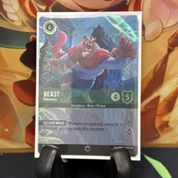 Disney Lorcana Foil Beast Relentless Enchanted Card 210/204 - Image 1