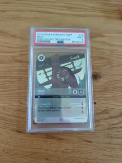 2023 DISNEY LORCANA EN P1 #23 MAUI D100 COLLECTOR'S EDITION PSA 9 - Image 1