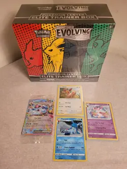 NEW Pokemon Center EVOLVING SKIES ETB~Bonus Set of 4 FREE PROMOS~Sealed~HTF~READ - Image 1