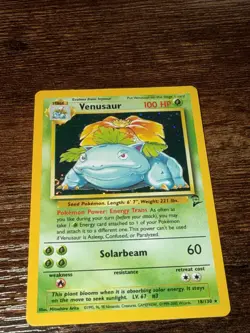 Venusaur 018/130 Base Set 2 Holo Pokemon TCG 1999-2000 WOTC VINTAGE Engish DMG - Image 1