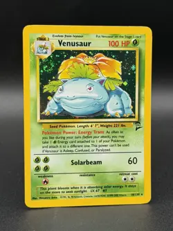Pokemon TCG Venusaur Base Set 2 Holo Rare 18/130 Vintage Card WOTC - SWIRL 🌀 - Image 1