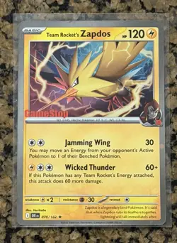 SEALED Team Rocket's Zapdos 070/182 Destined Rivals GameStop Promo Pokemon - Image 1