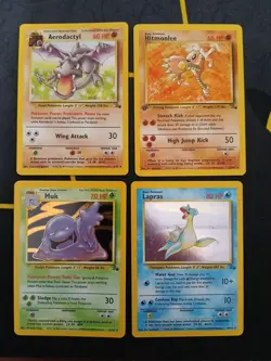 1999 Pokemon Fossil Holo and One 1st edition Non-Holo Lot of 4 Cards - Image 1