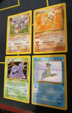 1999 Pokemon Fossil Holo and One 1st edition Non-Holo Lot of 4 Cards - Image 2