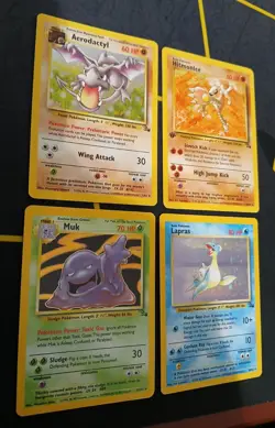 1999 Pokemon Fossil Holo and One 1st edition Non-Holo Lot of 4 Cards - Image 3
