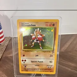 Pokemon Hitmonchan Base Set Holo 7/102 1999 Wizards of the Coast English Card - Image 2