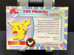 #25 Pikachu Holo Smooth Silver Topps Pokemon Card Blue Logo Vintage TV Edition - Image 2
