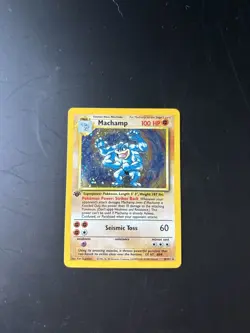 Pokemon TCG - Machamp 8/102 Holo Rare 1st Editon Base Set WOTC Vintage Card - Image 1