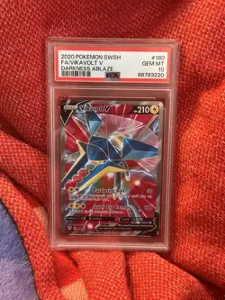 Pokemon Card PSA 10 Vikavolt V 180/189 Darkness Ablaze Full Art Graded 2020 - Image 1