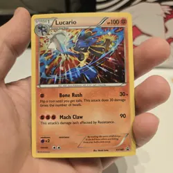 Lucario Pokemon XY140 Black Star Promo, with Fist HD Swirl, XY Era! - Image 2
