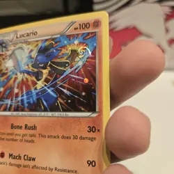 Lucario Pokemon XY140 Black Star Promo, with Fist HD Swirl, XY Era! - Image 3