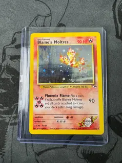Pokemon Gym Challenge Blaine's Moltres 1/132 Holo - Unlimited - WOTC - MP - Crea - Image 1