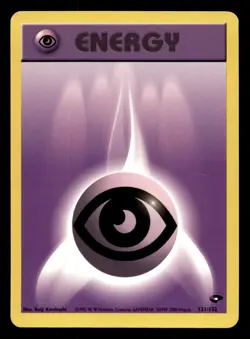 Psychic Energy 131/132 Gym Heroes WOTC Pokemon LP - Image 1