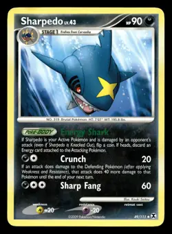 Sharpedo 49/111 Uncommon Rising Rivals Pokemon LP - Image 1