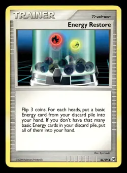 Energy Restore 86/99 Uncommon Arceus Pokemon LP - Image 1