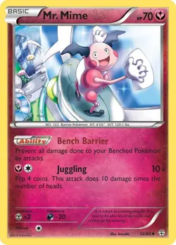 Mr Mime #52/83 *REVERSE HOLO* (Generations) GEN Pokemon LP *2016* - Image 3