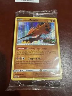 Galarian Zapdos Pokemon TCG Evolving Skies Pre-release Promo Pack Factory Sealed - Image 1