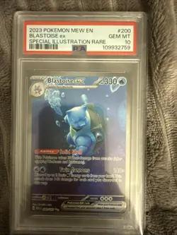 Pokemon 2023 Blastoise EX #200/165 Sir Mew En-151 PSA 10 Gem Mint - Image 1