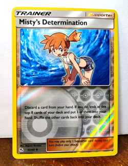 POKEMON MISTY'S DETERMINATION 62/68 REVERSE HOLO HIDDEN FATES NM NEAR MINT - Image 1