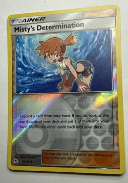 POKEMON MISTY'S DETERMINATION 62/68 REVERSE HOLO HIDDEN FATES NEAR MINT - Image 3