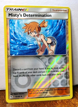 POKEMON MISTY'S DETERMINATION 62/68 REVERSE HOLO HIDDEN FATES NM NEAR MINT - Image 1