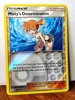 POKEMON MISTY'S DETERMINATION 62/68 REVERSE HOLO HIDDEN FATES NM NEAR MINT - Image 1