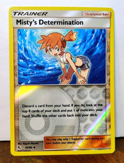 POKEMON MISTY'S DETERMINATION 62/68 REVERSE HOLO HIDDEN FATES NM NEAR MINT - Image 1