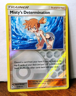 POKEMON MISTY'S DETERMINATION 62/68 REVERSE HOLO HIDDEN FATES NM NEAR MINT - Image 1