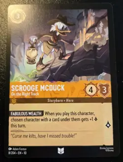 Scrooge McDuck - On The Right Track 8/204 Uncommon Whispers In The Well Lorcana - Image 1
